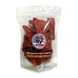 American Dog Treat Company: All-Natural Digestible Dog Chews - Healthy & Long-Lasting Treats for Dogs (Pack of 10, Smoked Beef Ear)