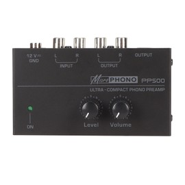 Phono Turntable Preamp Ultra Low Noise Independent Volume Control Phono Preamplifier for LP Record Player 100‑240V UK Plug