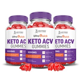 (3 Pack) Ultra Quick Keto ACV Gummies Advanced Formula 1000MG Ultraquick Keto Gummies Apple Cider Vinegar Formulated with Pomegranate Beet Juice Powder B12 Vegan Non GMO 180 Gummys