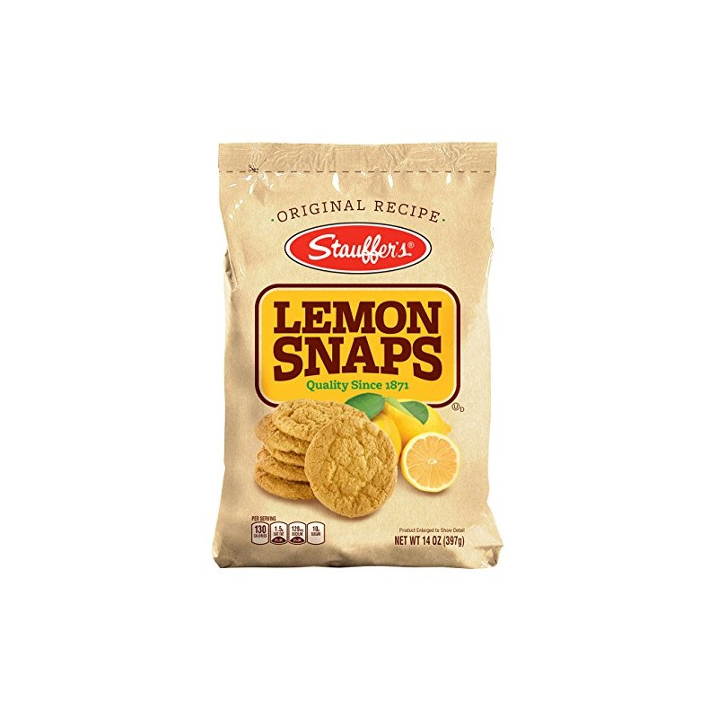 Stauffers Lemon Snaps Bag, 14-Ounce Bags (Pack of 6)