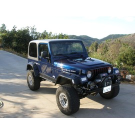 RodLouvers Pair of Double Row 3”Angled Aluminum Hood Panels (Bolt-on) Kit