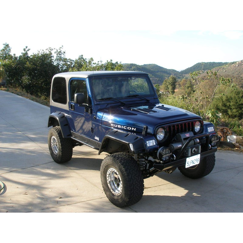 RodLouvers Pair of Double Row 3”Angled Aluminum Hood Panels (Bolt-on)