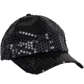 sowest Sequin Baseball Cap Black
