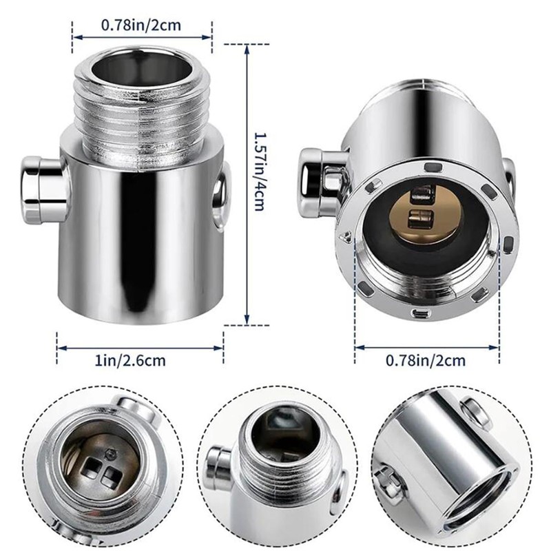 Gasea 3 Packs Shower Head Shut-Off Valve, Control on/Off Shower