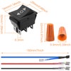 Xiatiaosann Rocker Switch 6 Terminal 3 Position ON-OFF-ON DPDT Momentary