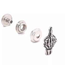 Stecksstore Finger Bones Antique Nickel Decorative Snap Button Set 1-1/4" 1265-55