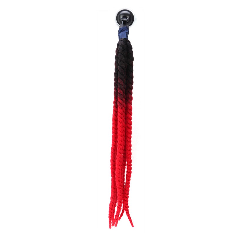 27.6in Motorcycle Helmet Hair Ponytail Braids Detachable Pigtails with Suction