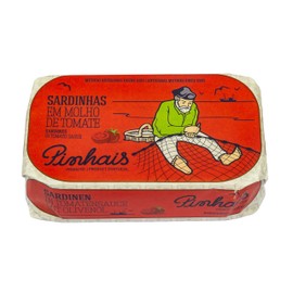 Pinhais Canned Sardines in Tomato Sauce, 4.4 oz (Pack of 4)