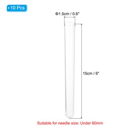 PATIKIL 6" Length Plastic Sewing Needle Storage Holder, 10 Pcs Portable Embroidery Needle Pin Toothpick Storage Tubes Case for Craft Knitting, Blue