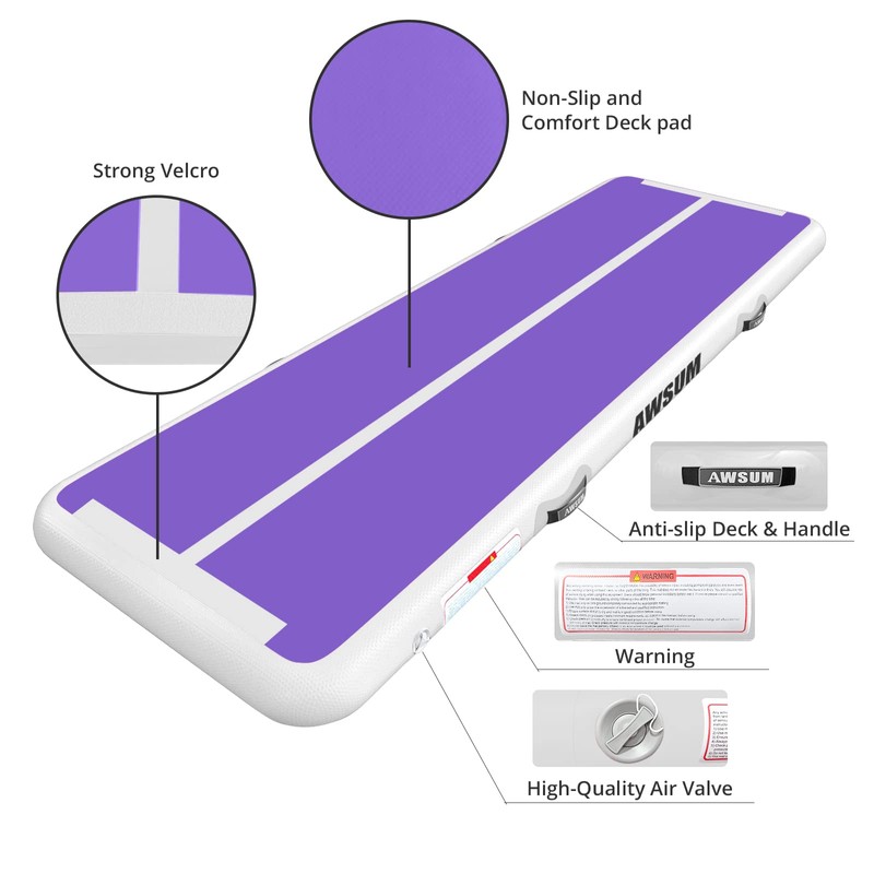 AWSUM Air Gymnastics Mat 10ft/13ft/16ft/20ft/23ft Inflatable Track Training mat 4/8