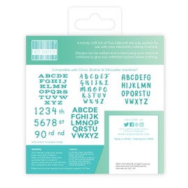 First Edition FESVG001 2019 Digital Dies - Alphabets & Numbers