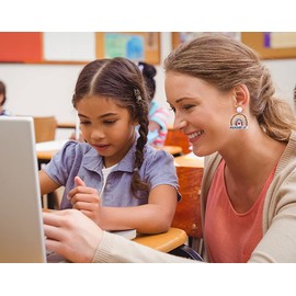 6 Pairs Acrylic Rainbow Pencil Book Drop Dangle Earrings - Colorful Math Teacher Jewelry for Back to School and Appreciation Gifts