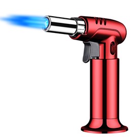 Diymore Butane Torch Lighter Refillable Soldering Torch with Butane Lighter Adjustable Flame Lighter Propane Torchs for Welding,Resin Art,Industrial Red (Butane Gas Not Included)