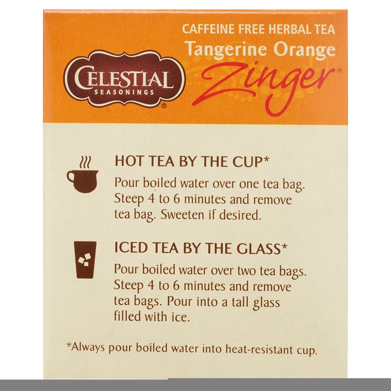 CELESTIAL SEASONINGS HERB TEA,TANGERINE ORANGE, 20 BAG