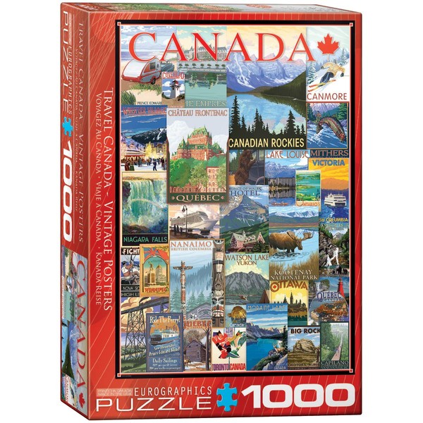 EuroGraphics Travel Canada Vintage Ads Puzzle (1000 Piece) (6000-0778)