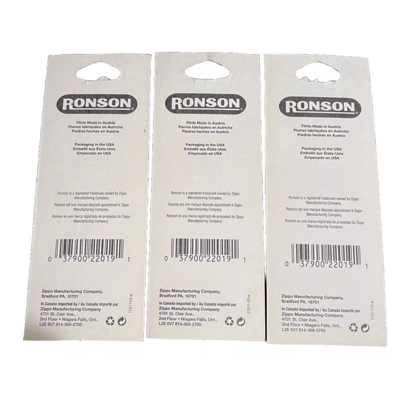 Ronson 6-Flint Dispenser (Single Card) Fits All Flint Lighters Lot