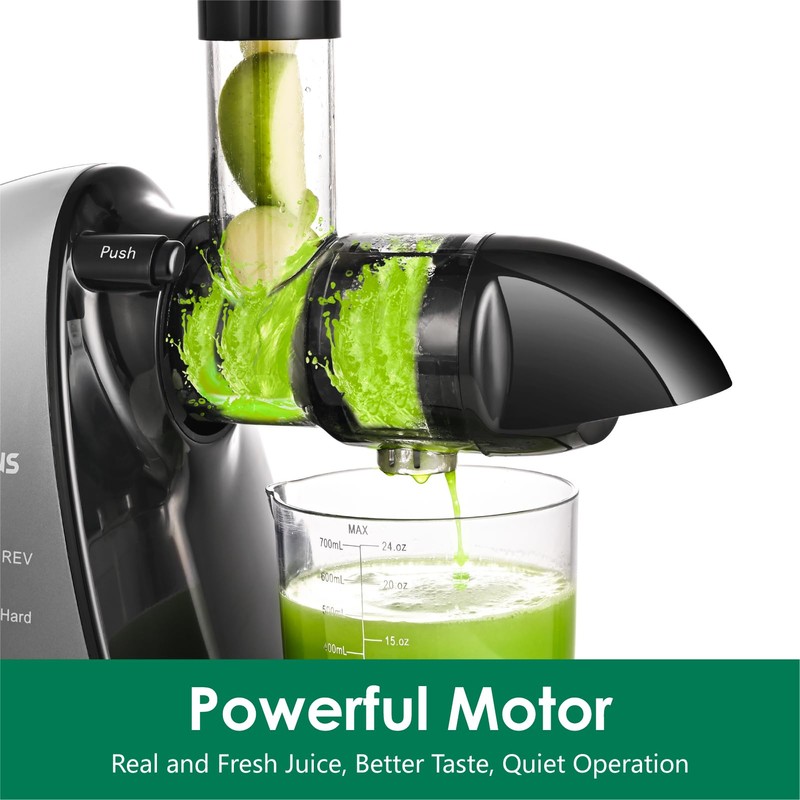 Slow Masticating Juicer,Brecious Cold Press Juicers with 2 Speed Modes