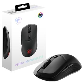 MSI Versa 300 W Gaming Mouse, 8000 DPI, 30M+ Clicks Kailh Switch, Optical Sensor, Ergonomic Ambitextrous Hand Design, RGB Light