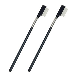 2 pcs Eyelash Comb, Steel Eyelash Comb, Eyebrow Comb, Eyelash Separator, Eyelash Lifting Tool, Makeup Tools for Women and Girls, Beauty Accessories, Makeup Applicator, Black