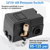 LF10-4H Air Compressor Pressure Switch 95-125 PSI, 20A 4 Port