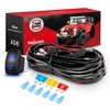 Nilight 14AWG LED Light Bar Wiring Harness Kit 12V On