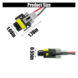 Fog Light Harness Connector with Wire, Automotive Accessories Replacement, H8/ H9/ H11 Fog Light Harness Connector for Fog Light High Low Beam Bulb, Waterproof Pigtail Adapter Plug (2 PCS)