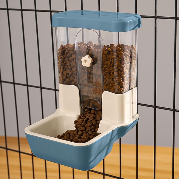 Hanging Automatic Food Dispenser, 27oz Large Capacity Hanging Pet Cage