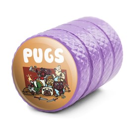 GRAPHICS & MORE Pugs Games RPG Pickup Groups LFG Rogue Wizard Warrior Ranger 2 Tire Rim Wheel Aluminum Valve Stem Caps