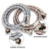 Watflow Stainless Steel Washing Machine Hoses with 90 Degree Elbow,