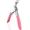 Nail Clipper, Pink Stainless Steel False Nail Clipper, Nail Trimmer