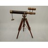 Double Barel Victorian London (1915) 14" Brass Telescope on Tripode
