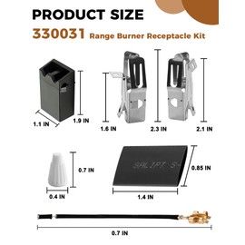 4 Pack 330031 Range Burner Receptacle Kit ERR117 WB2X8228 Surface Element Plug-in Block Kit Fit for Whirl-Pool Ken-More Frigi-daire Stove, Replaces WB17X210 5303935058 814399 WB17X210 by Fetechmate