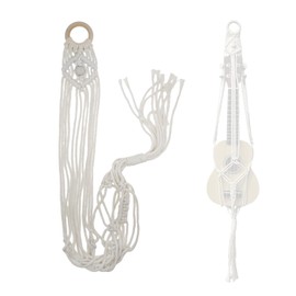 CashBeat Ukulele Wall Hanger, Macrame Ukulele Wall Mount Stand Holder for 21" Ukulele, Cute Boho Decor, Alternative to Ukulele Case