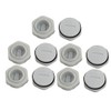 sourcingmap 10pcs GLW-M20G Nylon Threaded Cable Gland Cap Round Screw-in