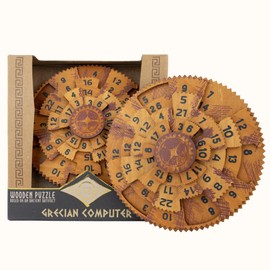 Project Genius Grecian Computer Mechanical Math Puzzle, Wooden Brainteaser Gift for History Buffs and Smart Kids, Teens, and Adults - True Genius Series Inspired by The Ancient Antikythera Mechanism