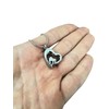 Collar Dije Corazon Doble Plateado Relicario Ceniza Acero Inoxidable