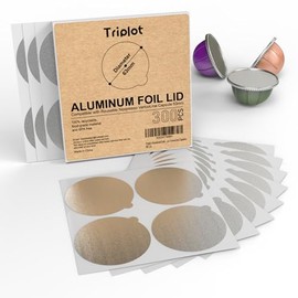 Triplot Aluminum Foils Lids 300pcs to Reuse Nespresso VertuoLine Coffee Pods Compatible with Nespresso VertuoLine Capsules.