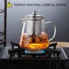 1300ml (43oz) Upgraded Glass Teapot with Infuser,Heat Resistant with Removable