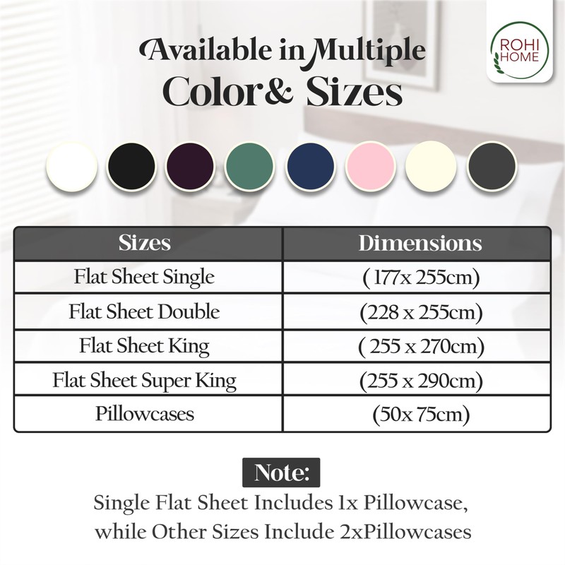 Rohi Pillow Cases 2 Pack 100% Microfibre Pillowcases – Envelope