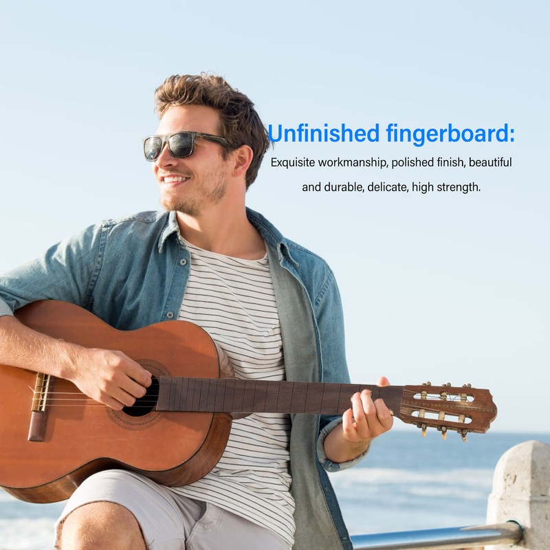 Unfinished Guitar Fretboard Fingerboard Rosewood Unfinished Guitar Neck Replacement for