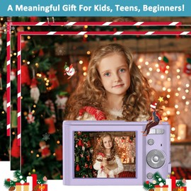 DUOCH Digital Camera 36 MP HD 1080P Digital Camera for Kids Small Video Camera with 32GB Memory Card 16X Digital Zoom Portable Mini Compact Camera for Kids Teens Beginner