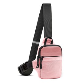 LKEX Mini Sling Bag Men Small Crossbody Bag Women Fanny Packs Casual Personal Pocket Bag Backpack Phone Chest Bag (Pink-Mini (L*w*h=13 * 3 * 19cm))