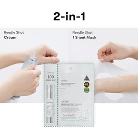 VT COSMETICS 2 Step Mask ReedleShot 700, Cica Reedle, Korean Skincare (1 Sheet Mask + 0.05 oz Cream)