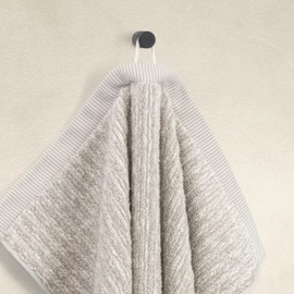 Möve Brooklyn Pinstripe Hand Towel 50 x 100 cm 85% Cotton / 10% Viscose / 5% Linen Natural / Cashmere