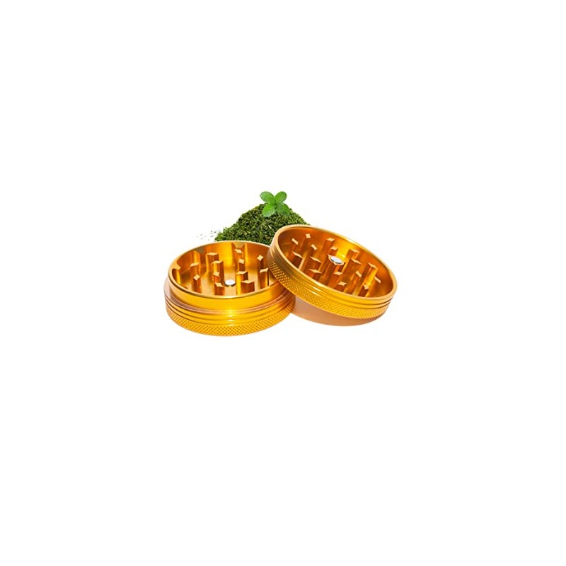 Molinillo compacto de especias de 5,6 cm, color dorado