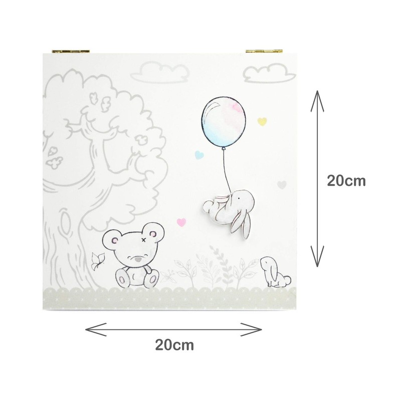 Keepsake Box Baby Treasure Chest Newborn Gender Neutral Gift Memory