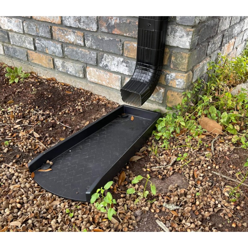 Jamphaza Splash Block for Gutter Downspout Extensions, 24" Rainwater Extender,