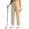 ISEEGZ Women's Golf Pants Fleece-Lined Stretch Travel Pant with Zipper