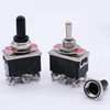 mxuteuk 3pcs Momentary Toggle Switch DPDT (ON)/OFF/(ON) Heavy Duty Rocker