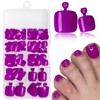 AddFavor 120pcs Purple Press on Toenails for Women, Toe Nail